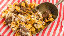 Load image into Gallery viewer, Caramel Drizzle Delight - Milk and White Chocolate Drizzle Over Caramel Popcorn
