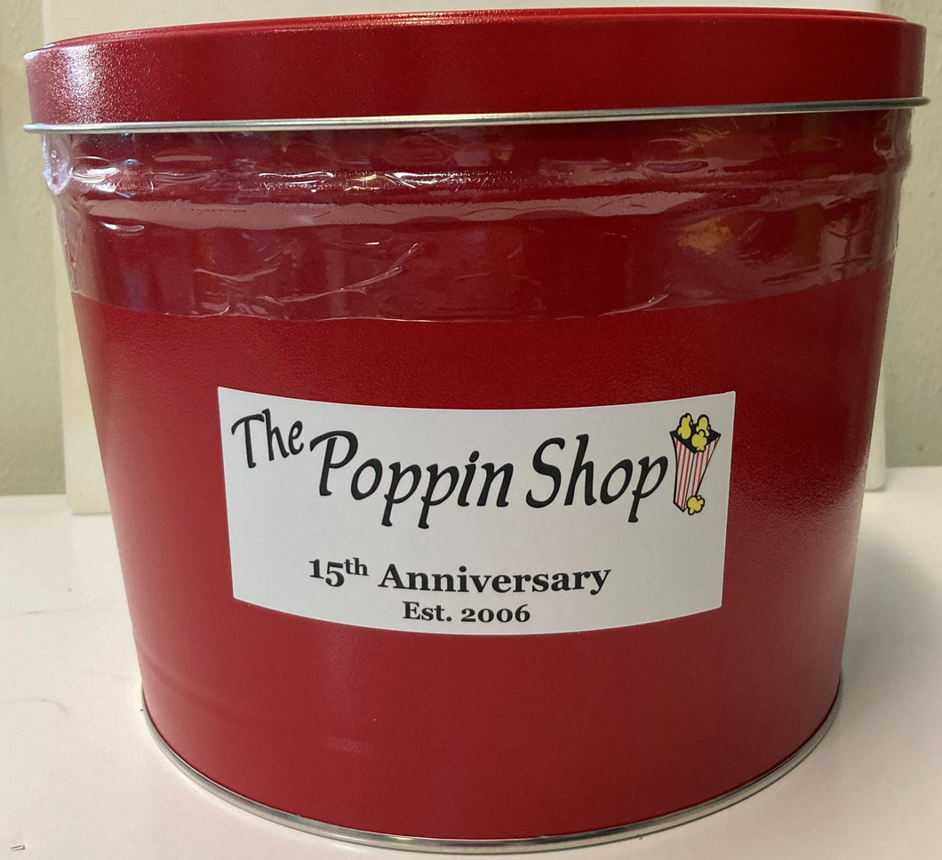 2 Gallon Popcorn Red Tin - The Poppin Shop FLAVOR