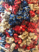 Load image into Gallery viewer, Gourmet Popcorn Sweet USA Mix Popcorn (Vanilla, Cherry, and Blueberry) Resealable Bag
